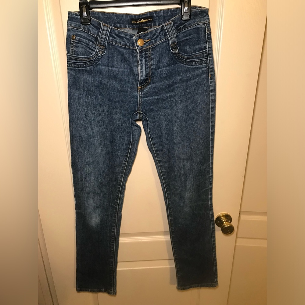 South Pole Stretch Regular Low Rise Jeans-Medium Wash/Sz 11